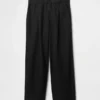 365 Lage taille broek van linnenmix