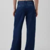 365 Lage taille denimbroek met plooien