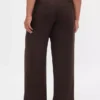 365 Lage taille, geborstelde twill plooibroek