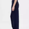 365 Lage taille, geplooide broek met wijde pijpen