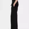 365 Lage taille, geplooide broek met wijde pijpen