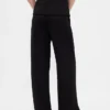 365 Lage taille, geplooide broek met wijde pijpen