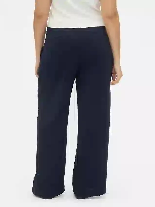 365 Lage taille, geplooide broek met wijde pijpen