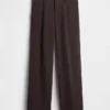 365 Lage taille, geplooide broek met wijde pijpen