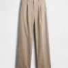 365 Lage taille, geplooide broek met wijde pijpen