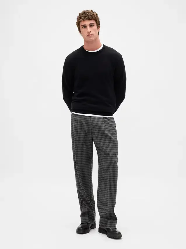 365 Relaxte broek van wolmix