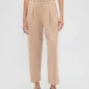 365 Tapered enkellange broek van geborsteld twill met hoge taille