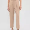 365 Tapered enkellange broek van geborsteld twill met hoge taille
