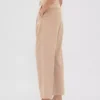 365 Tapered enkellange broek van geborsteld twill met hoge taille