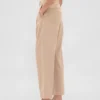 365 Tapered enkellange broek van geborsteld twill met hoge taille