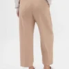 365 Tapered enkellange broek van geborsteld twill met hoge taille