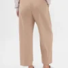 365 Tapered enkellange broek van geborsteld twill met hoge taille
