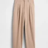 365 Tapered enkellange broek van geborsteld twill met hoge taille