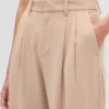 365 Tapered enkellange broek van geborsteld twill met hoge taille