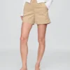 4" Downtown kaki korte broek