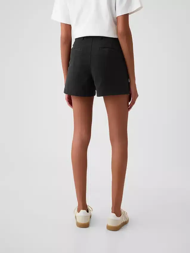 4" Downtown kaki korte broek