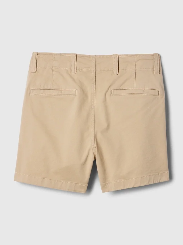 4" Downtown kaki korte broek