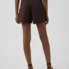 4" mid-rise korte broek van linnenmix