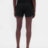 4" mid-rise korte broek van linnenmix
