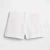 4" mid-rise korte broek van linnenmix