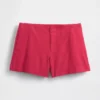 4" mid-rise korte broek van linnenmix