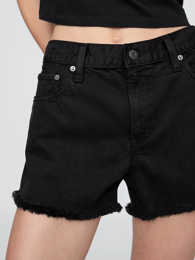 4" ultrazachte, relaxed zittende korte broeken met afgeknotte zoom