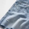 4" ultrazachte, relaxed zittende korte broeken met afgeknotte zoom