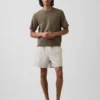 5,5" Relaxed korte broek van linnenmix