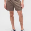 5,5" Relaxed korte broek van linnenmix
