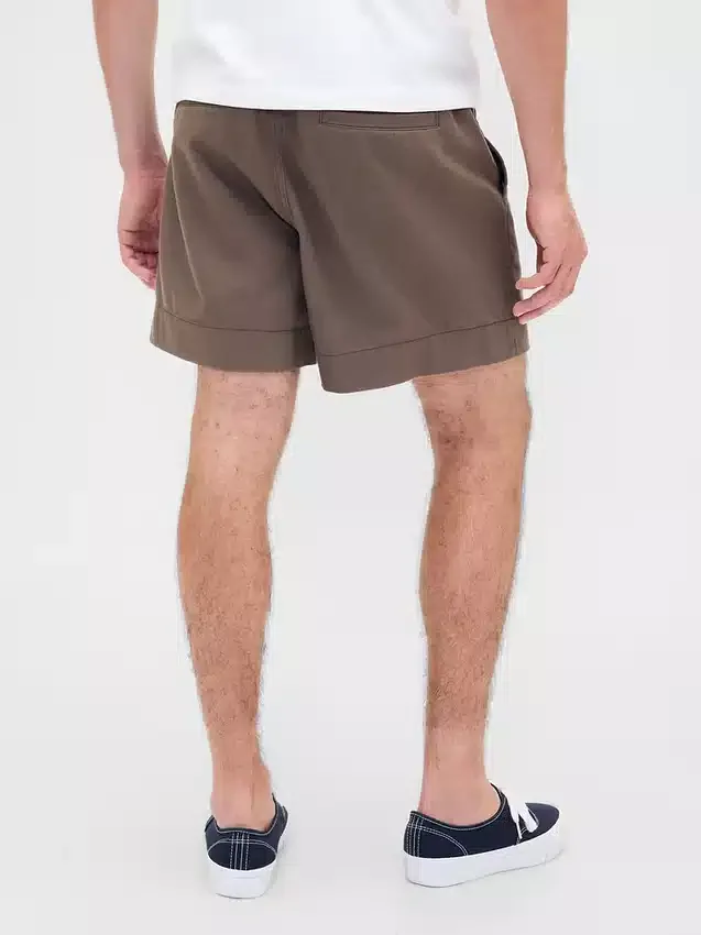 5,5" Relaxed korte broek van linnenmix
