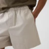 5,5" Relaxed korte broek van linnenmix