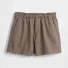 5,5" Relaxed korte broek van linnenmix