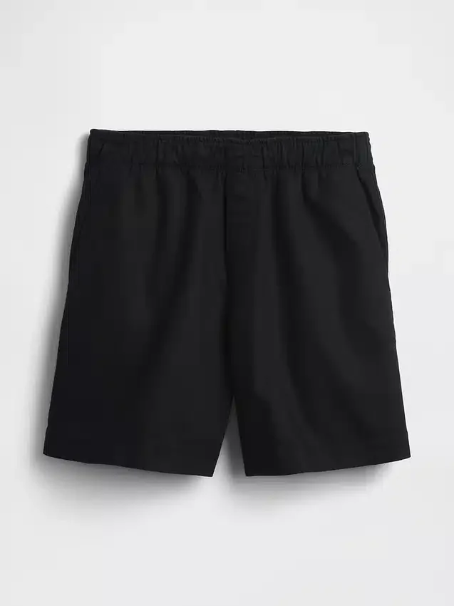 5,5" Relaxed korte broek van linnenmix
