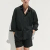 5,5" Relaxed korte broek van linnenmix