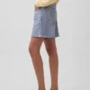 5" Korte broeken van bedrukt gebreid denim met middelhoge taille