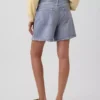 5" Korte broeken van bedrukt gebreid denim met middelhoge taille