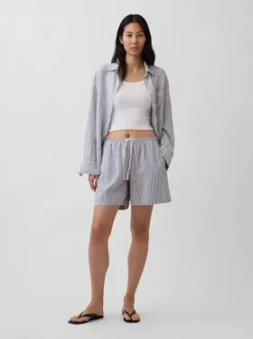 6" gemakkelijke korte broek van linnenmix