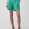 6" gemakkelijke korte broek van linnenmix