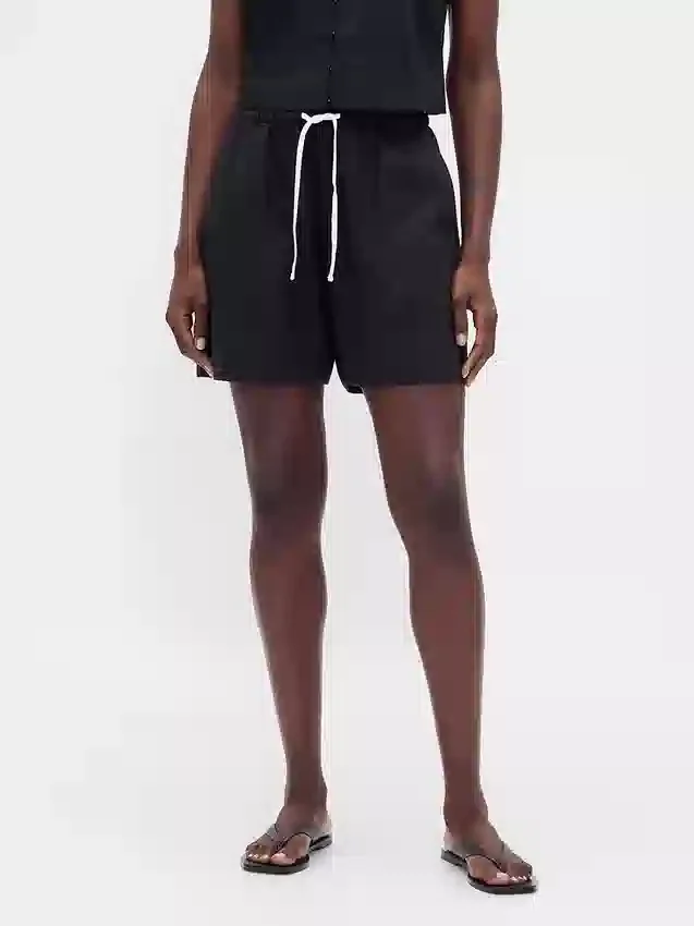 6" gemakkelijke korte broek van linnenmix