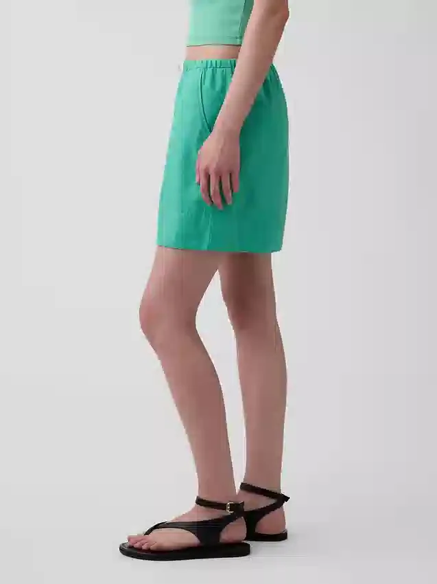 6" gemakkelijke korte broek van linnenmix