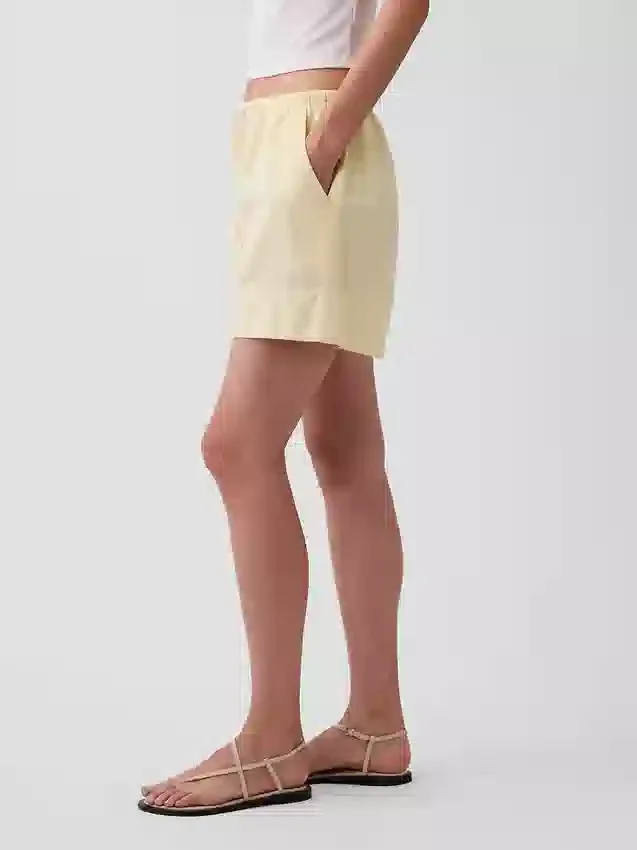 6" gemakkelijke korte broek van linnenmix