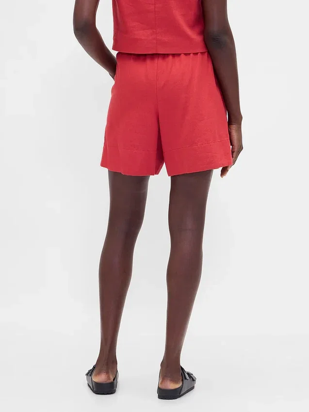 6" gemakkelijke korte broek van linnenmix