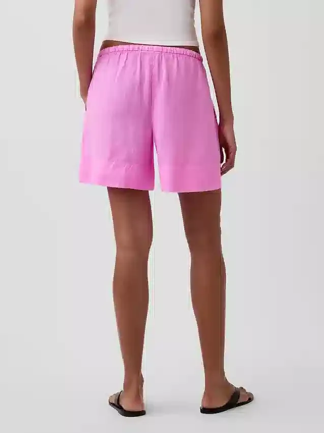 6" gemakkelijke korte broek van linnenmix