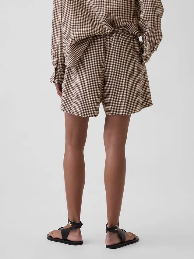 6" gemakkelijke korte broek van linnenmix