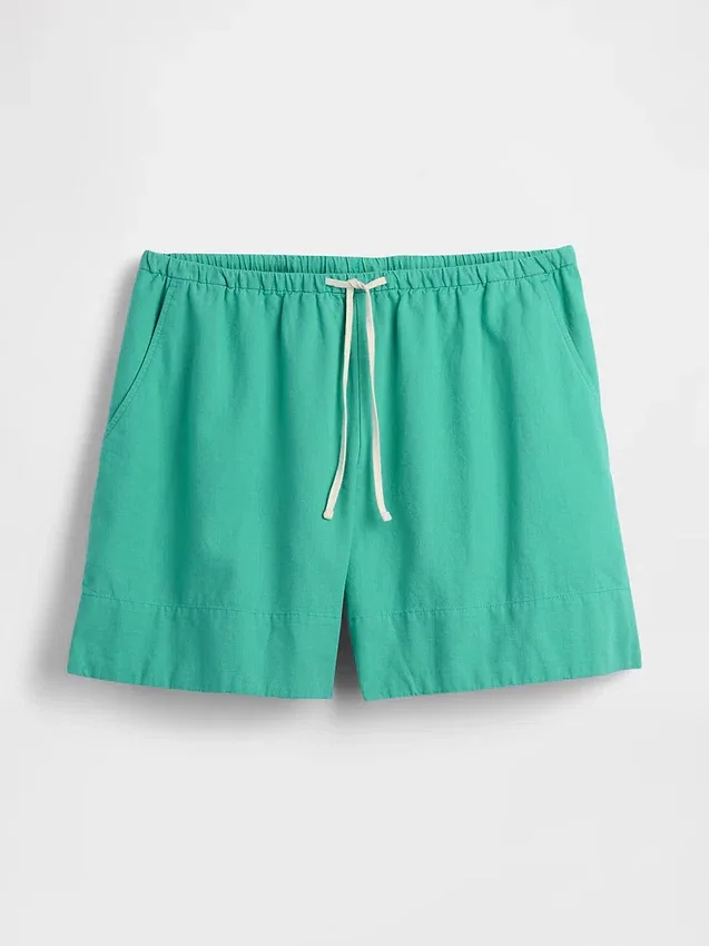 6" gemakkelijke korte broek van linnenmix