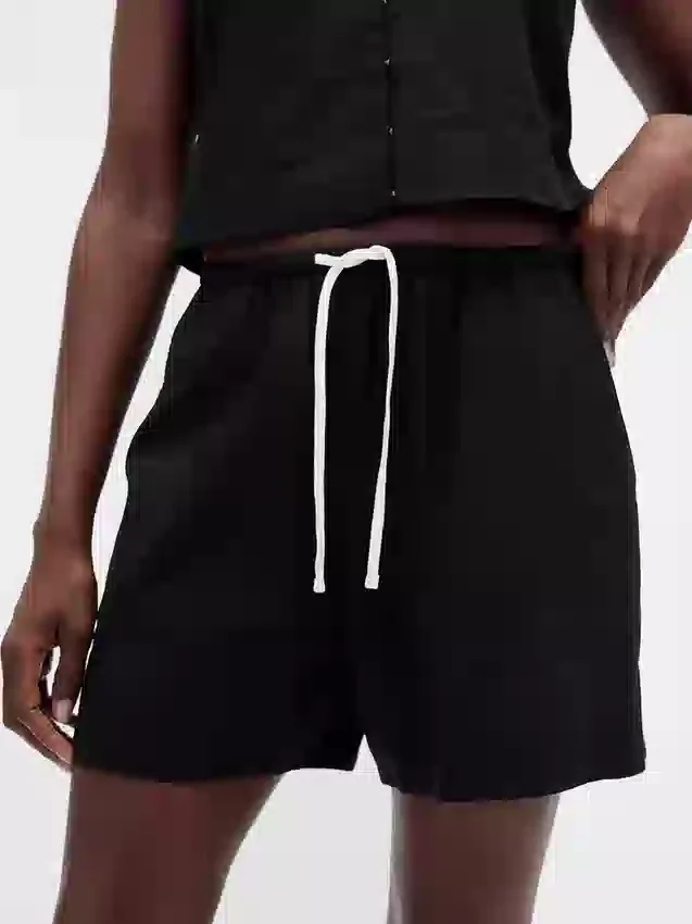 6" gemakkelijke korte broek van linnenmix