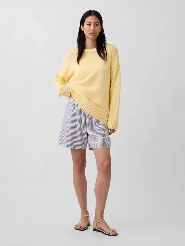 6" gemakkelijke korte broek van linnenmix
