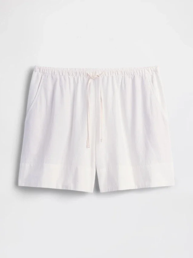 6" gemakkelijke korte broek van linnenmix