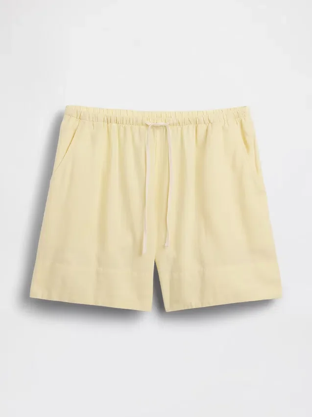 6" gemakkelijke korte broek van linnenmix