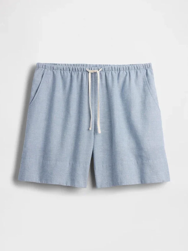 6" gemakkelijke korte broek van linnenmix